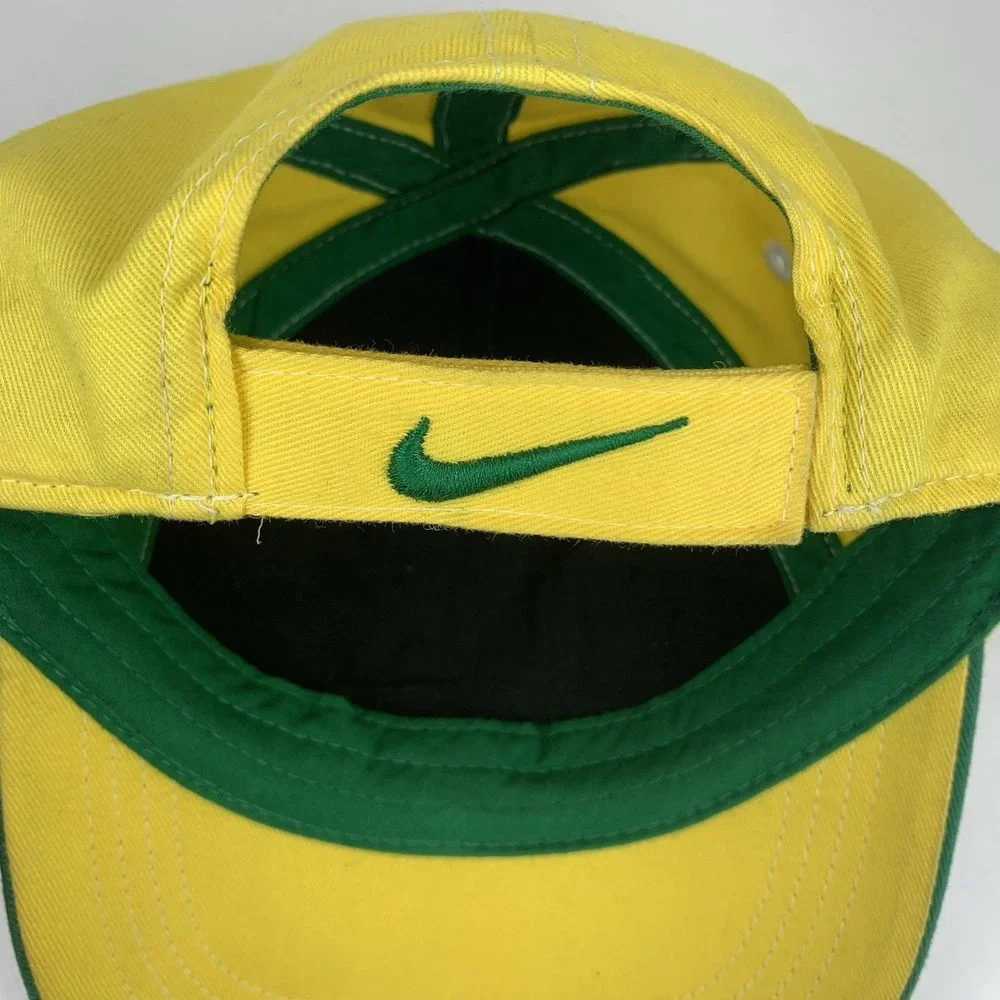 Green Yellow CHILD Nike Hat 2000s Adjustable Cotton Baseball Cap
